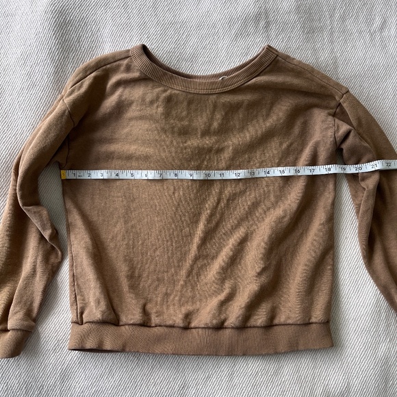 Jungmaven Crux Cropped Terry Sweatshirt / Sweater in Coyote, Size XS - Picture 12 of 14